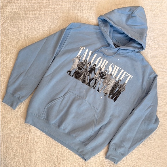 Light Blue Taylor Swift Midnights Hoodie Size M - Picture 2 of 4